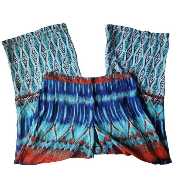 Bisou Bisou Sheer Wide Leg Swim Beach Palazzo Pants Size Large - Picture 1 of 7